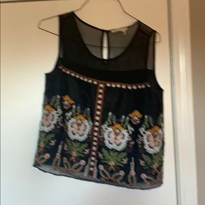 Anthropologie embroidered top
